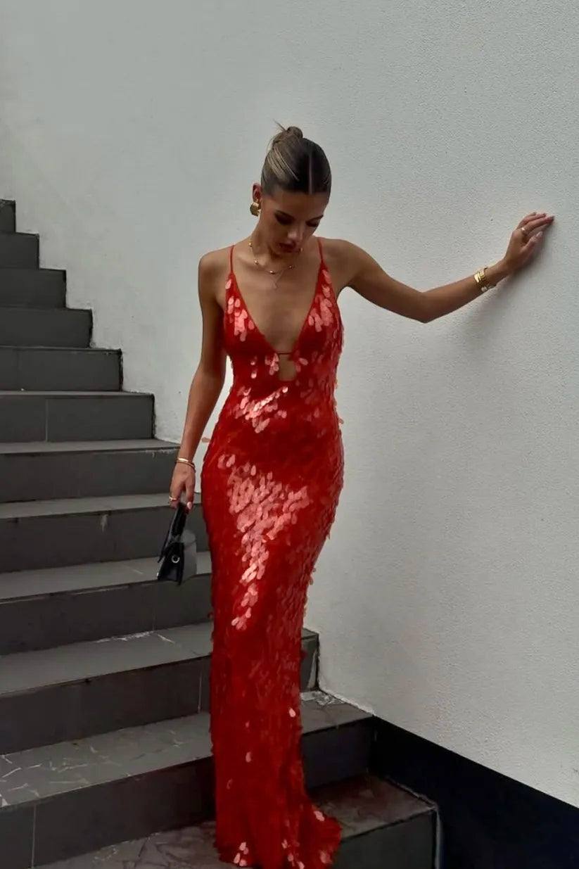 Kailani - Vestido Largo Maxi con Lentejuelas