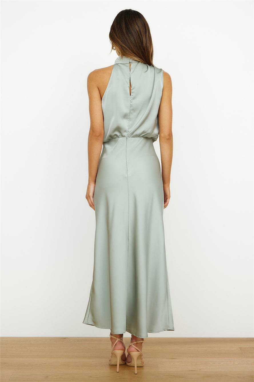 Lucrezia - Vestido midi de satén con un hombro