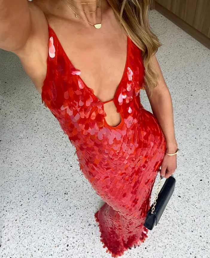 Kailani - Vestido Largo Maxi con Lentejuelas