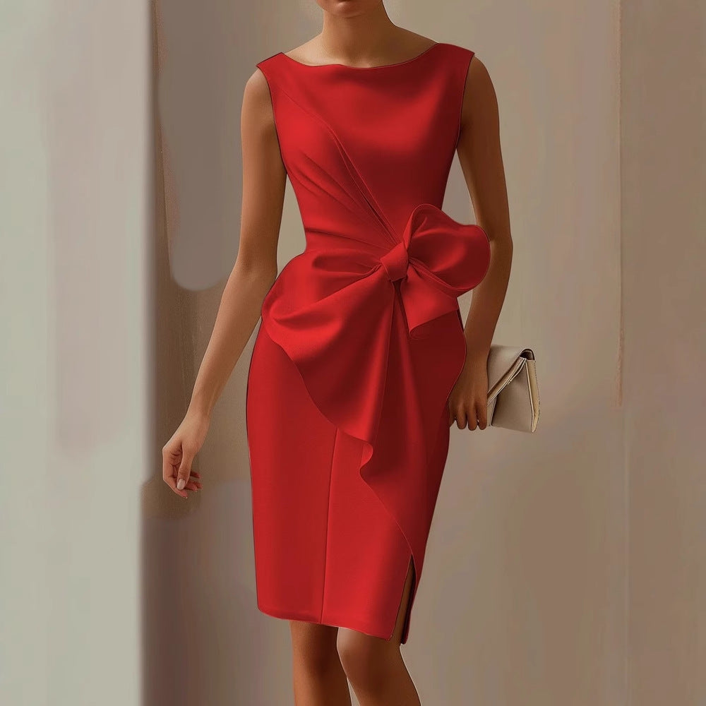 Athena - Elegante vestido con pajarita