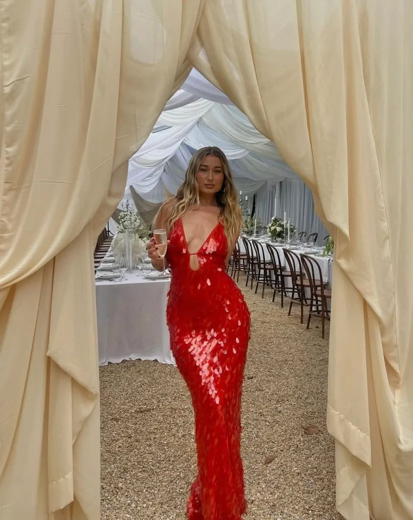 Kailani - Vestido Largo Maxi con Lentejuelas