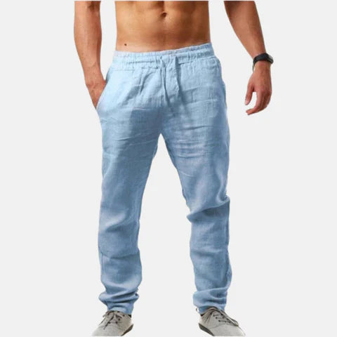 Ignazio - Elegantes pantalones de lino