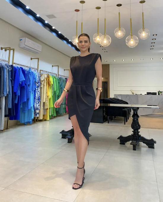 Aurelia - Vestido sofisticado con mangas abullonadas