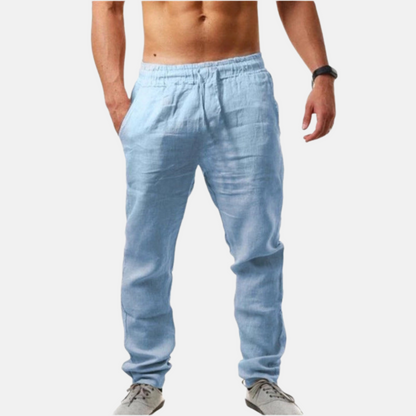 Ignazio - Elegantes pantalones de lino