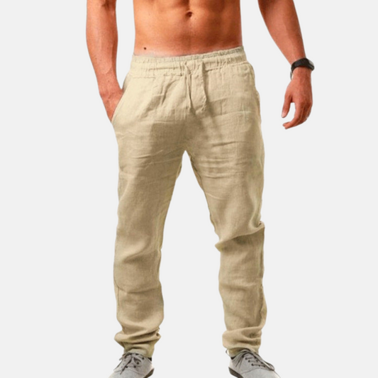 Ignazio - Elegantes pantalones de lino
