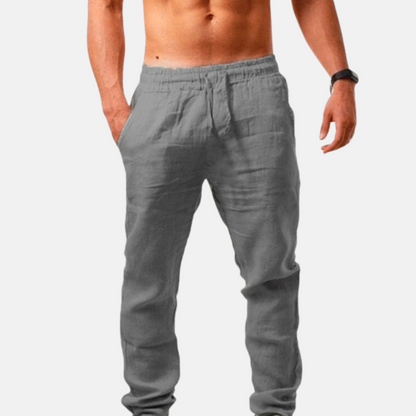 Ignazio - Elegantes pantalones de lino