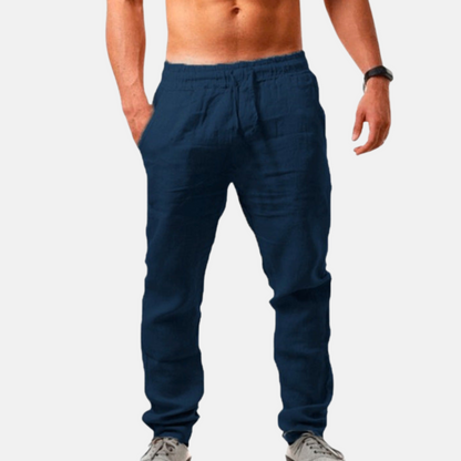 Ignazio - Elegantes pantalones de lino