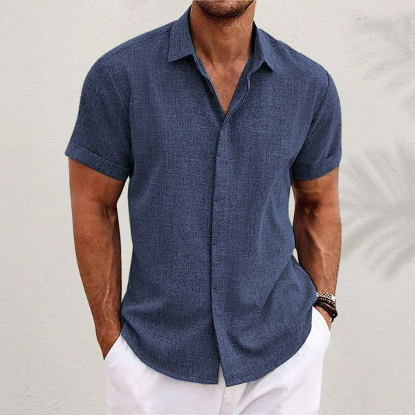 Aleandro - Camisa clásica de lino