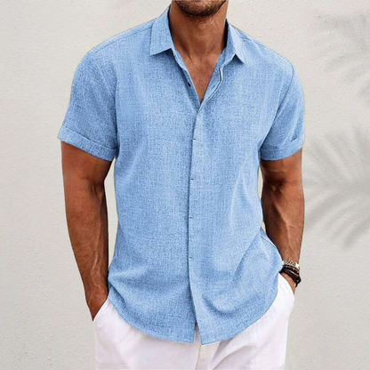 Aleandro - Camisa clásica de lino
