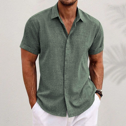 Aleandro - Camisa clásica de lino