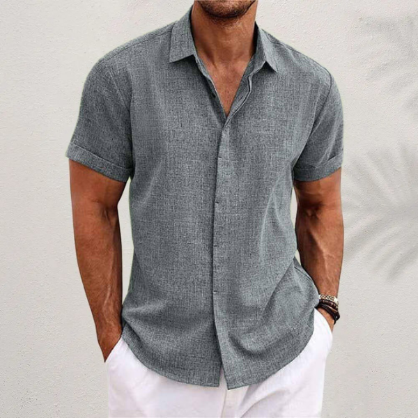 Aleandro - Camisa clásica de lino