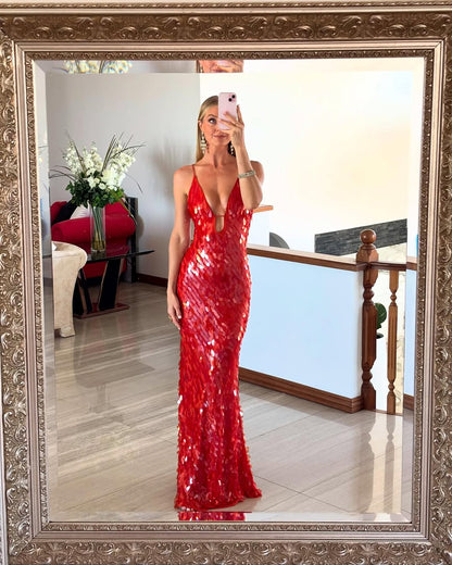 Kailani - Vestido Largo Maxi con Lentejuelas