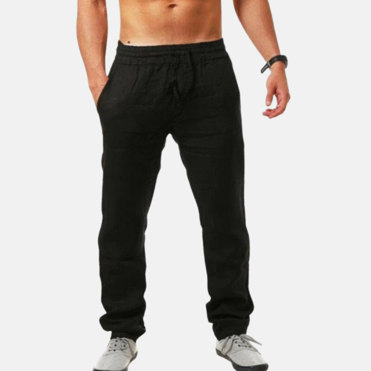 Ignazio - Elegantes pantalones de lino