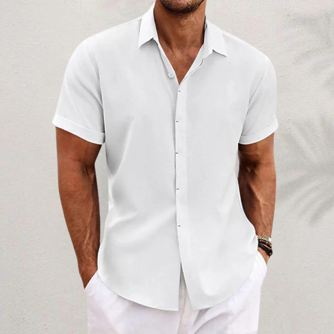 Aleandro - Camisa clásica de lino