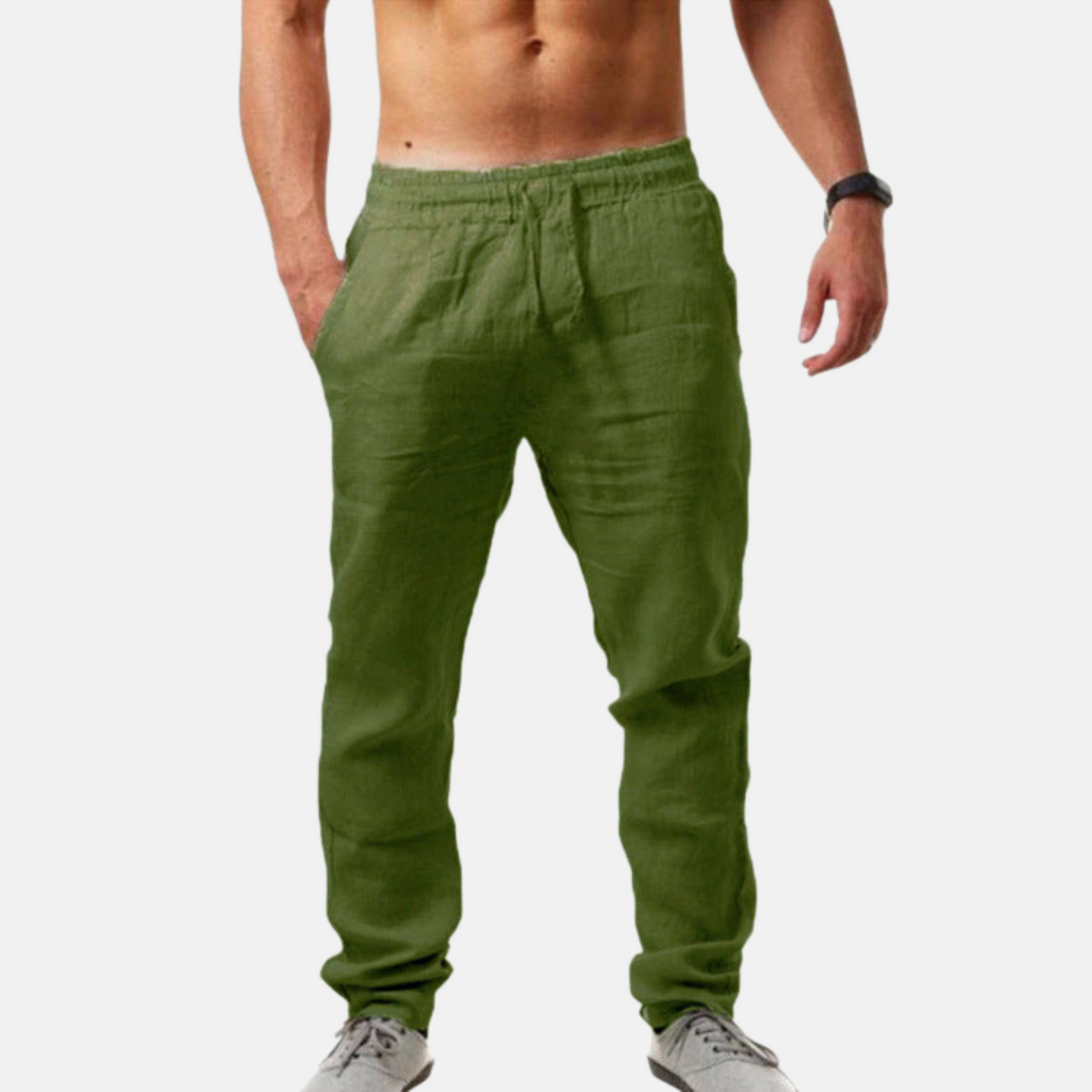Ignazio - Elegantes pantalones de lino