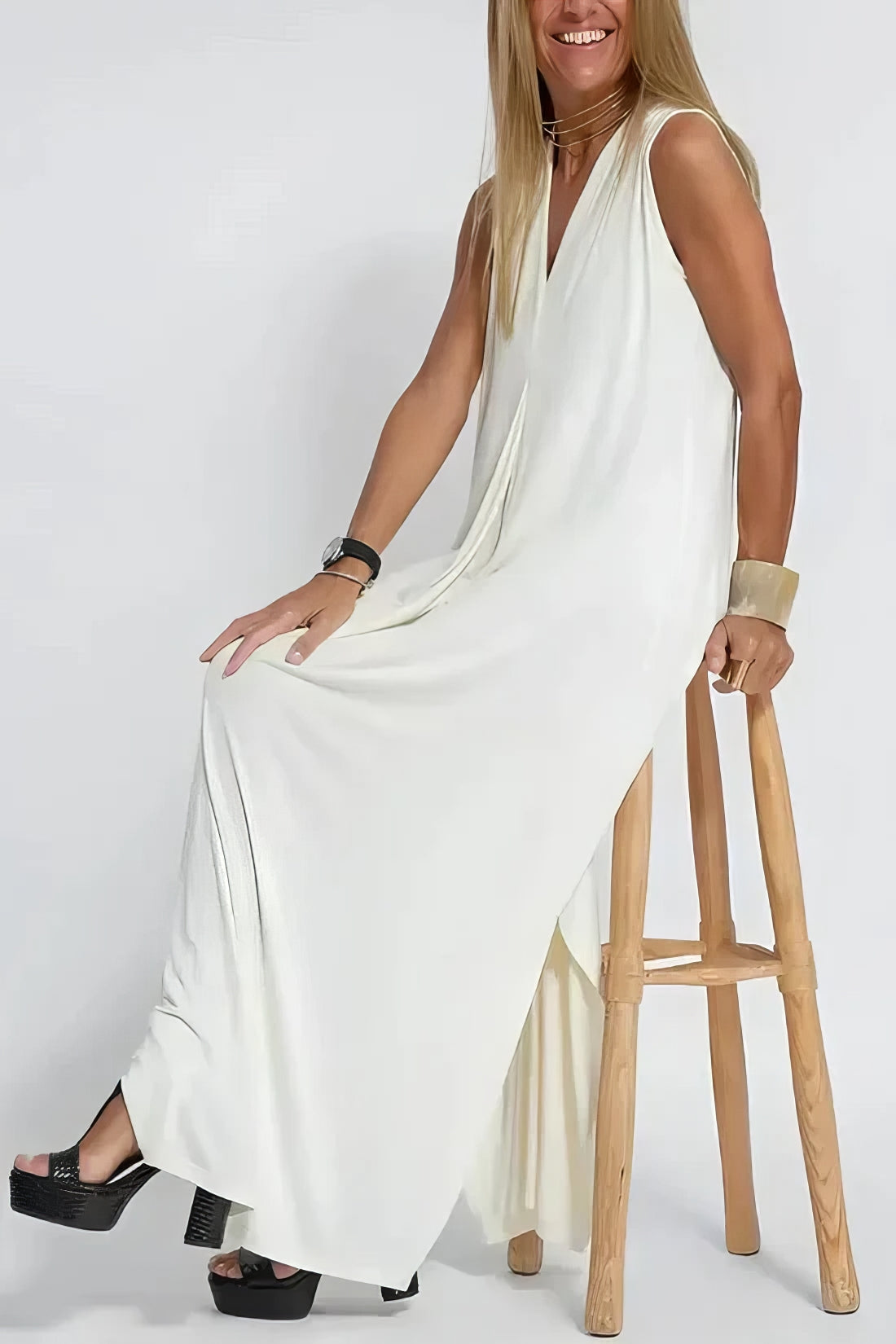 Ava | Elegante vestido largo + cárdigan a juego de REGALO