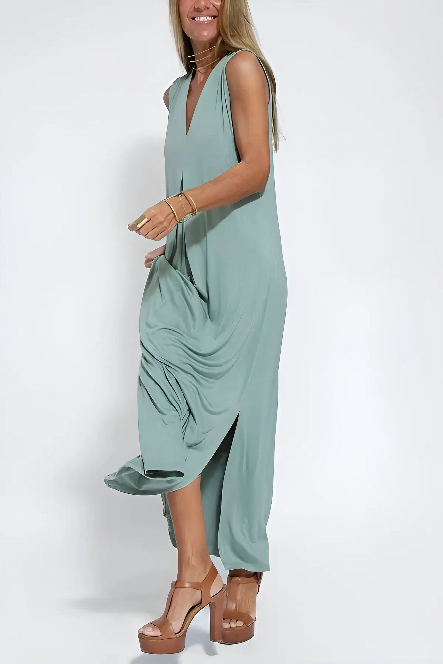 Ava | Elegante vestido largo + cárdigan a juego de REGALO