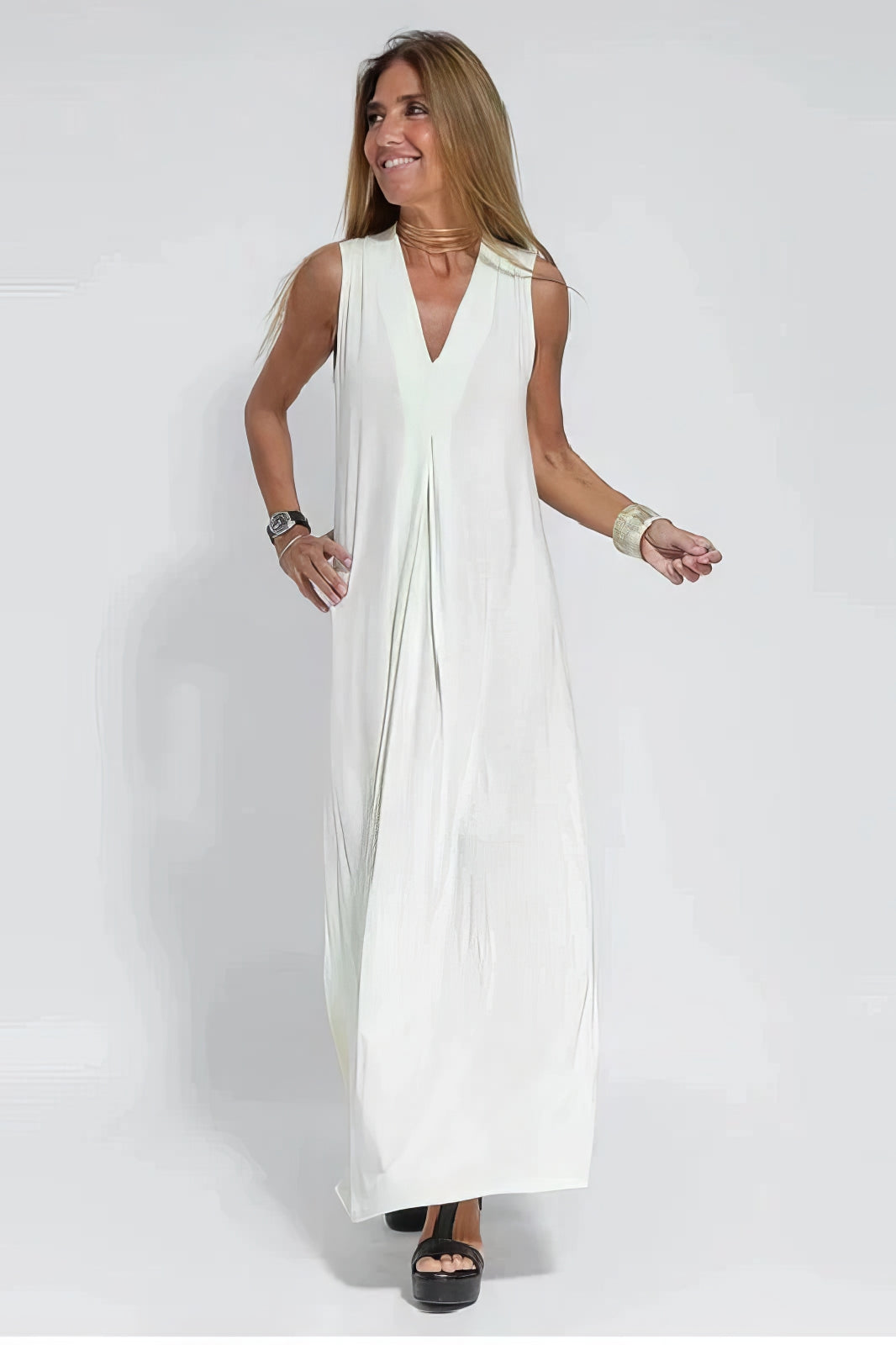 Ava | Elegante vestido largo + cárdigan a juego de REGALO